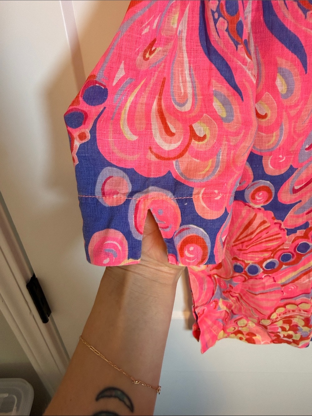 Lilly Pulitzer Reef Retreat Linen Tunic Top - Small - Picture 8 of 9